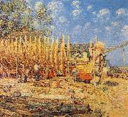 Childe Hassam, Building a Schooner, Provincetown